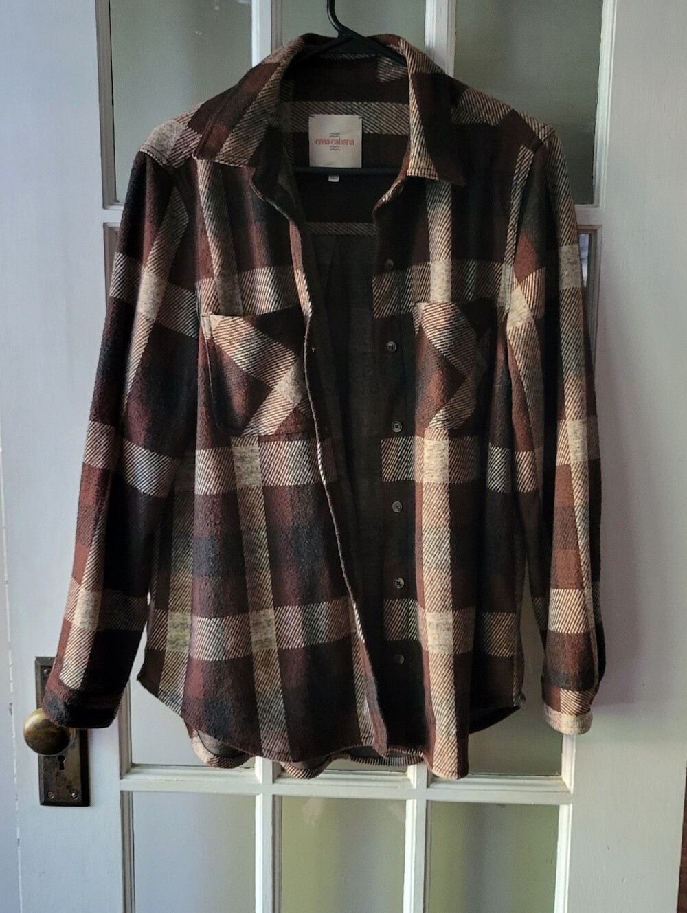 CASA CABANA WOMENS SIZE L FLANNEL HIKING HUNTING GORPCORE GRUNGE Western